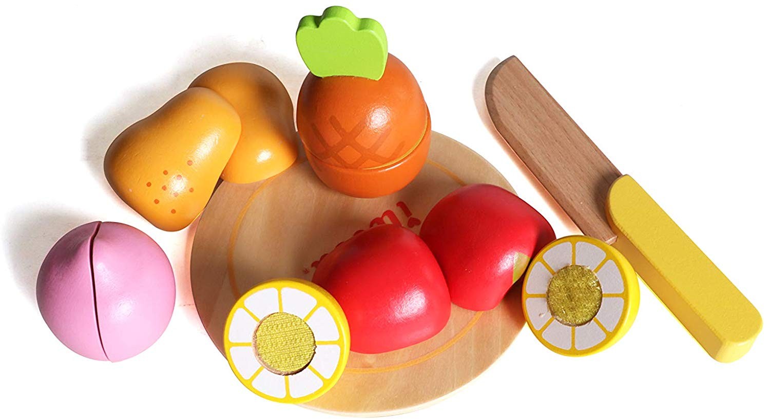 JUEGO DE COMIDA EN MADERA - FRUTAS