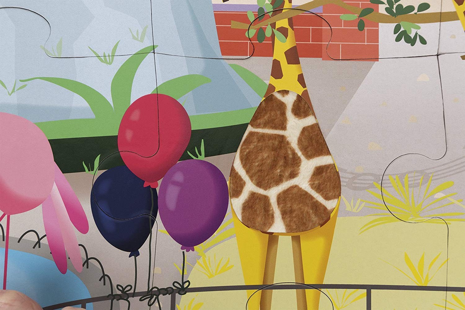 PUZZLE TÁCTIL UN DÍA EN EL ZOO JANOD (20 PIEZAS)