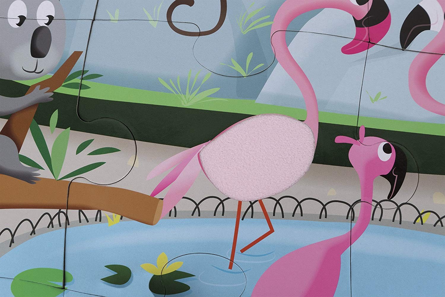PUZZLE TÁCTIL UN DÍA EN EL ZOO JANOD (20 PIEZAS)