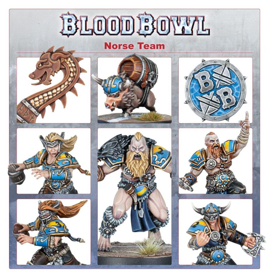 Miniaturas Warhammer Blood Bowl sin pintar - balones, monedas y calcomanías incluidas