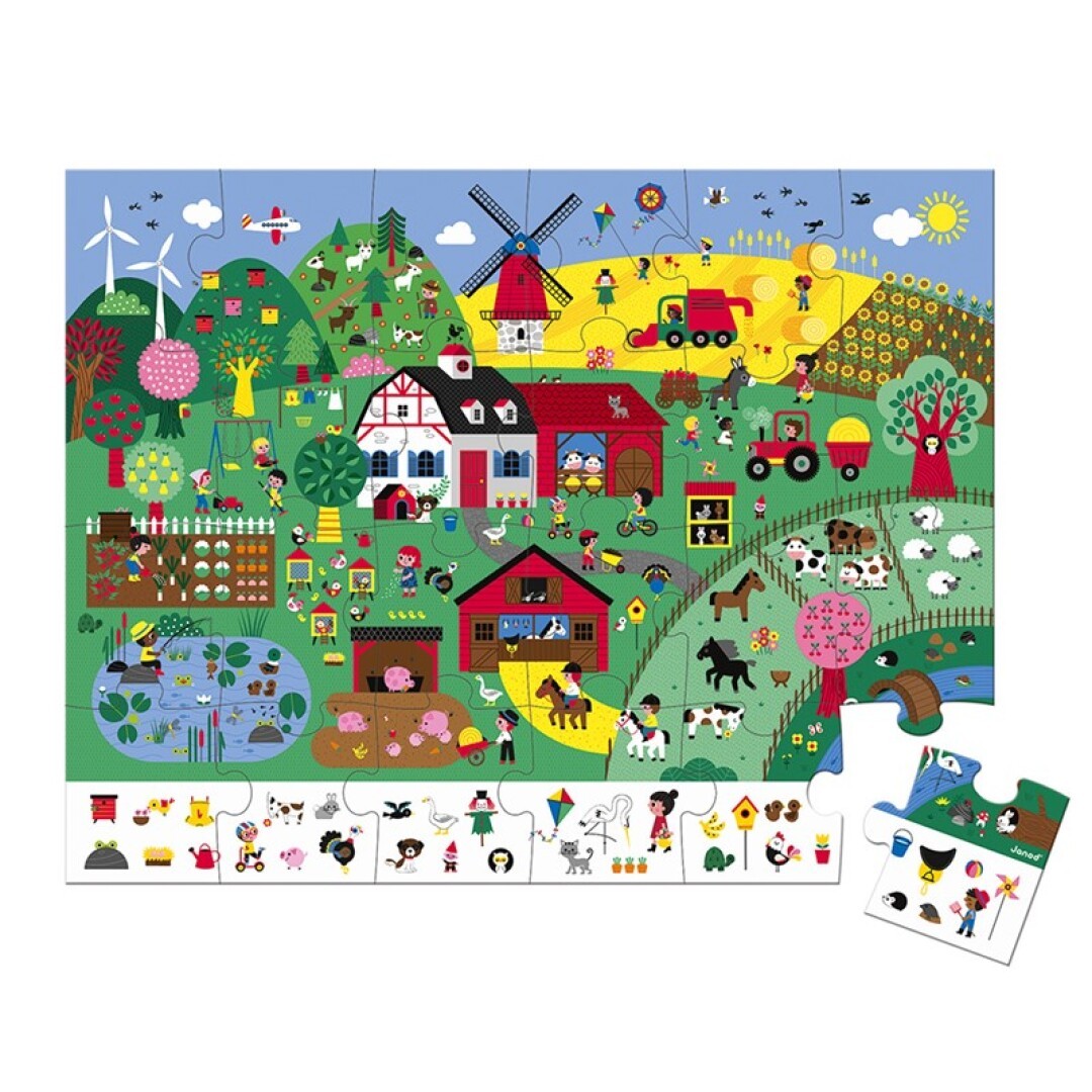 PUZZLE OBSERVACION GRANJA JANOD