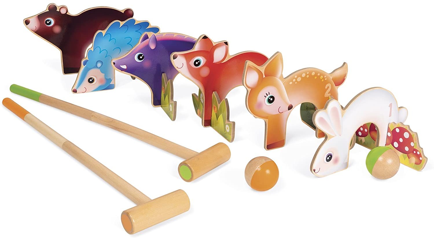 Juego infantil de croquet animales animales del bosques - Janod J03207