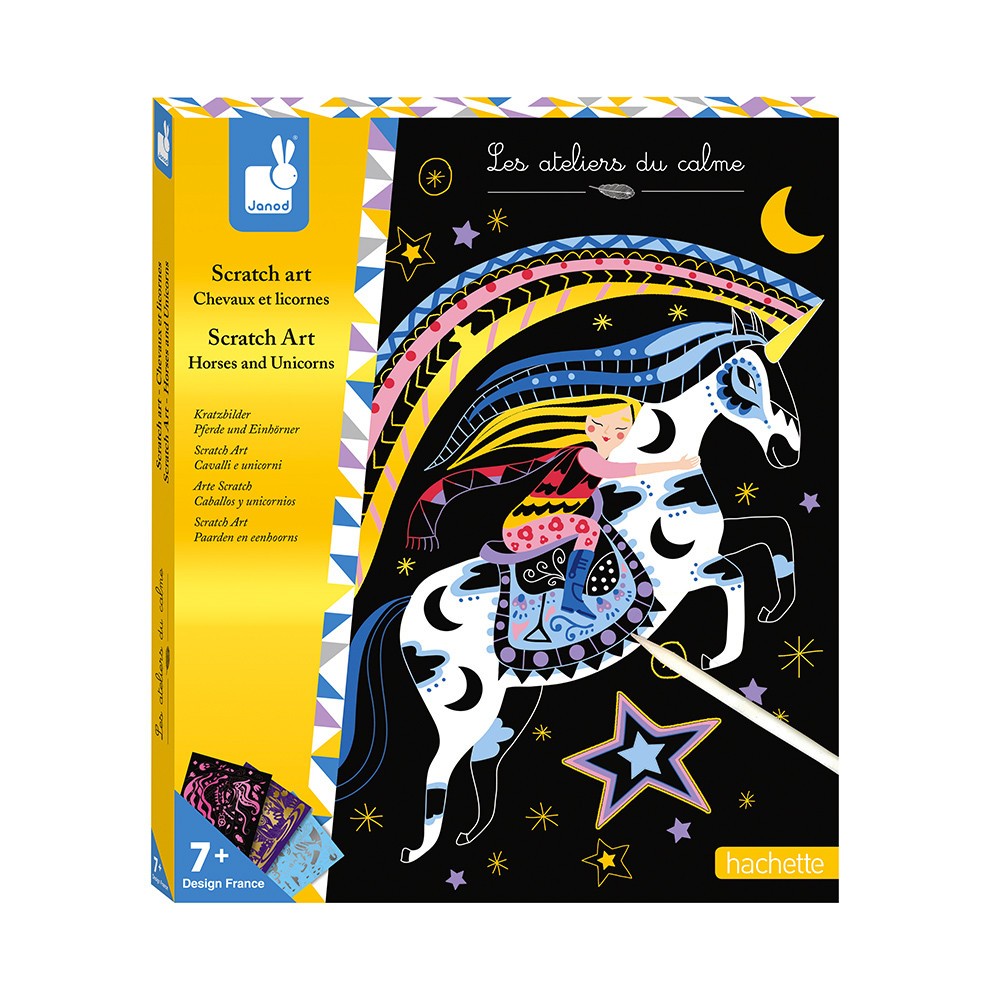 ARTE SCRATCH CABALLOS Y UNICORNIOS -Janod