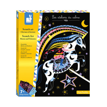 ARTE SCRATCH CABALLOS Y UNICORNIOS -Janod
