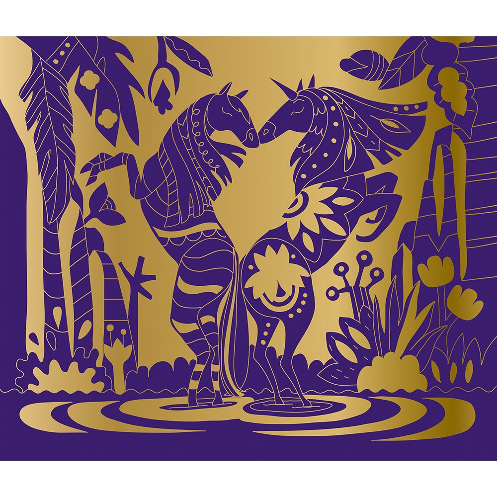 ARTE SCRATCH CABALLOS Y UNICORNIOS -Janod