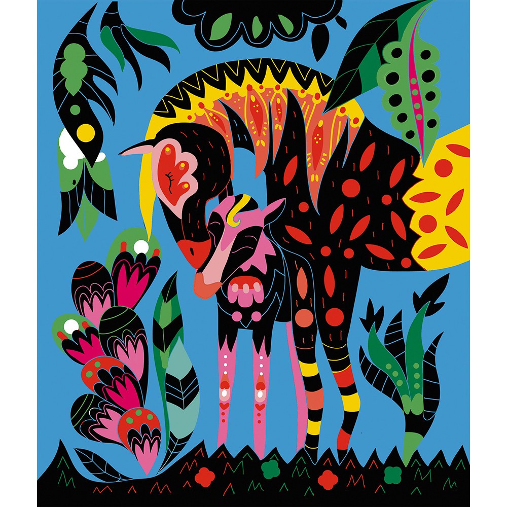 ARTE SCRATCH CABALLOS Y UNICORNIOS -Janod