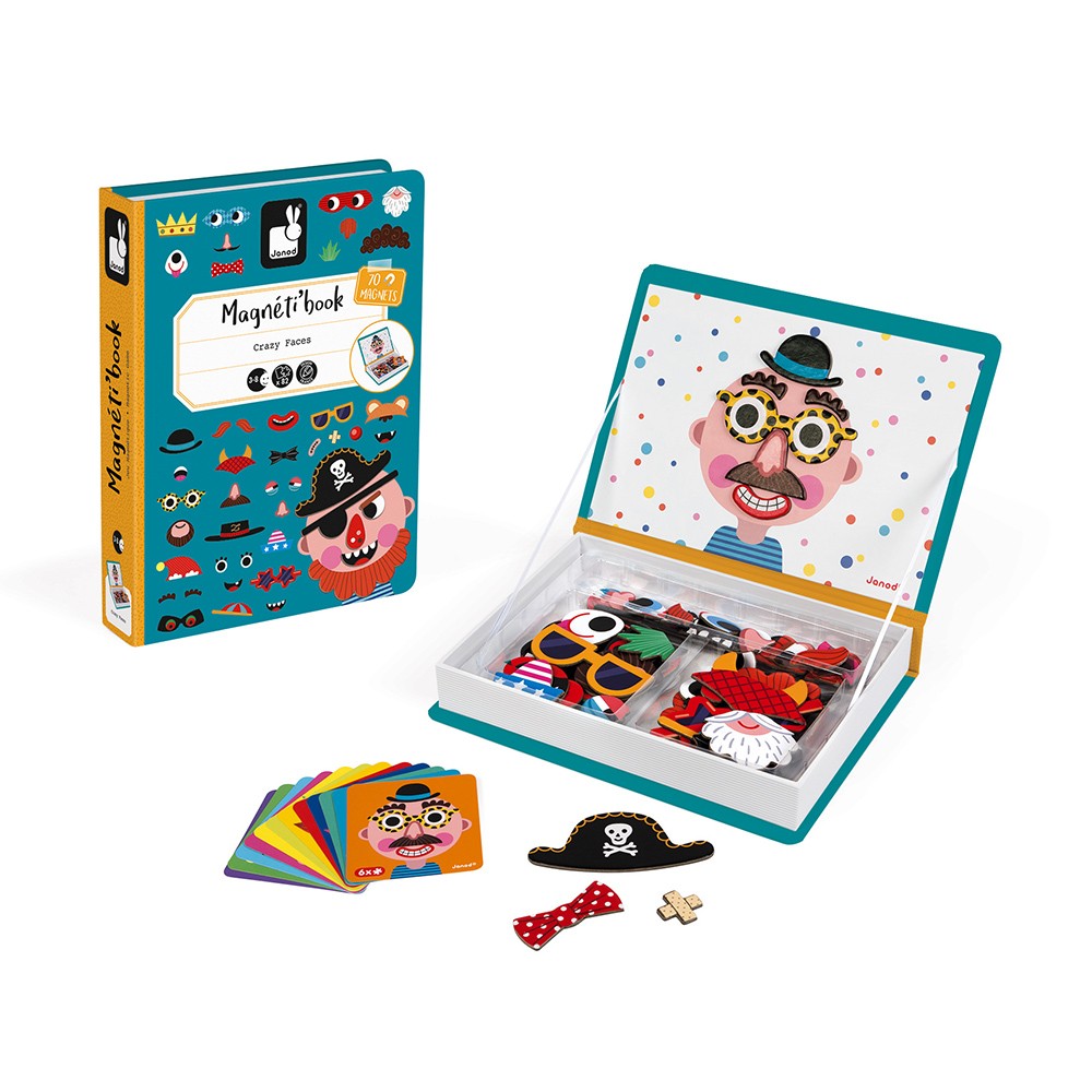 MAGNETI'BOOK CRAZY FACES CHICOS - Janod