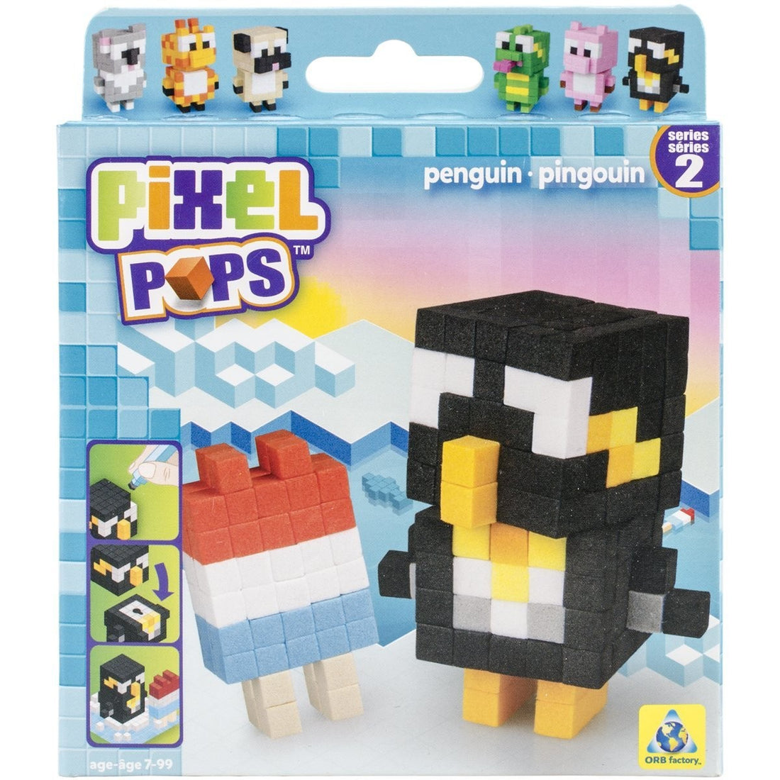 Construye pixel pops figura 3d pinguino - Pentagrama ideas