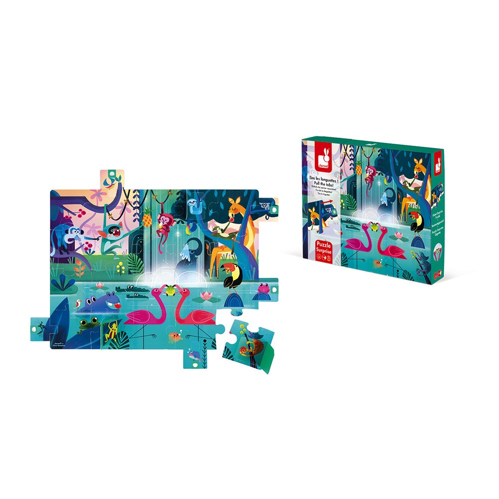 PUZLE SORPRESA FIESTA EN LA SELVA 20 PIEZAS - Janod