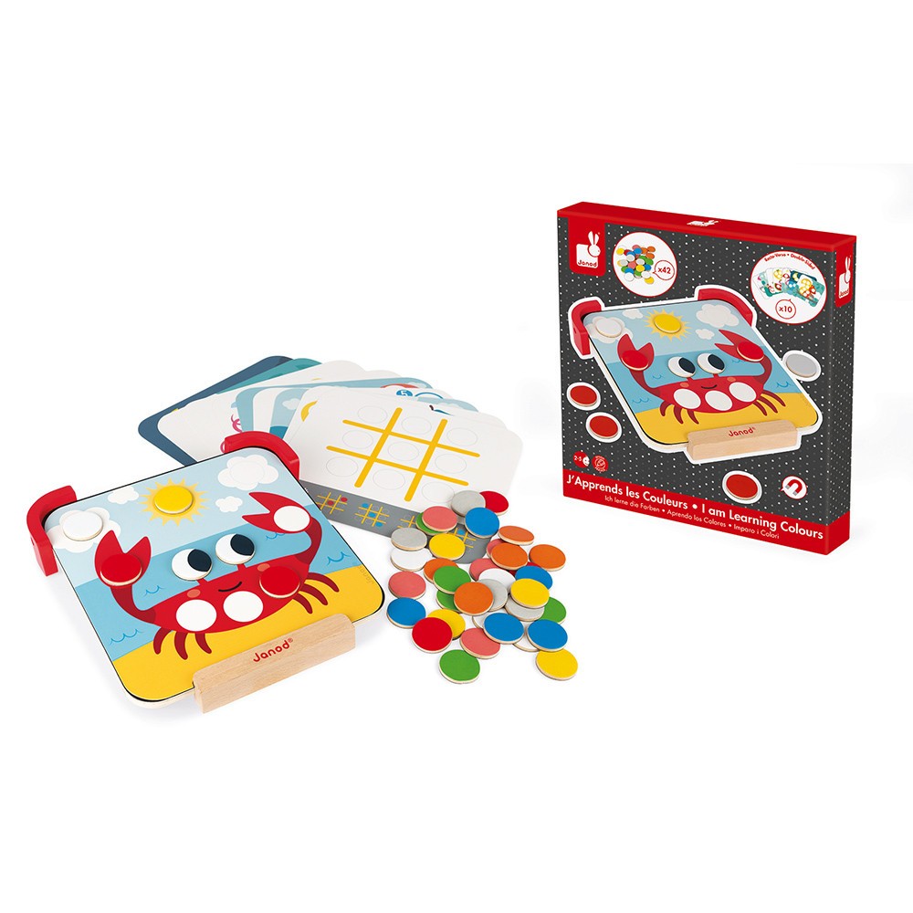 APRENDO LOS COLORES DISCOS MAGNETICOS (MADERA) - Janod