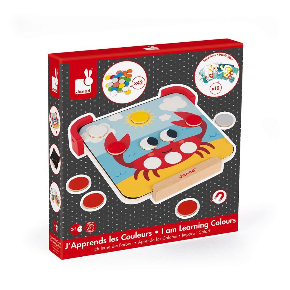 APRENDO LOS COLORES DISCOS MAGNETICOS (MADERA) - Janod