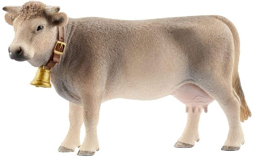 FIGURA VACA BRAUNVIEH CON CENCERRO - Schleich