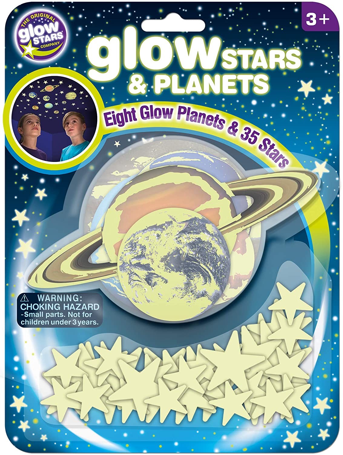 ESTRELLAS Y PLANETAS BRILLAN EN OSCURIDAD -Brainstorm Toys