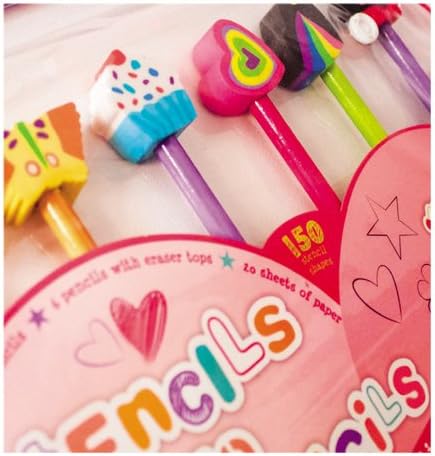 6 gomas de borrar con formas originales kit dibujo niños Meadow