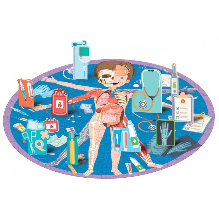 PUZLE EL CUERPO HUMANO 200 pzas + 10 Especiales- Manolito Books