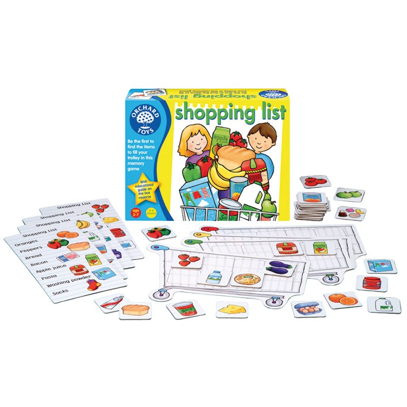 Juego de memoria en ingles lista de la compra - Orchard Toys