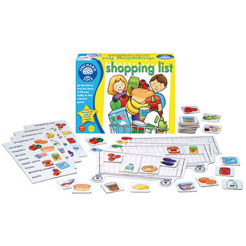 Caja del juego de memoria en inglés Lista de la Compra Orchard Toys con tarjetas de alimentos para niños de 3 a 6 años