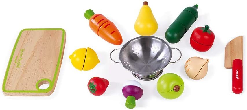 MAXI SET DE FRUTAS Y VERDURAS VELCRO - Janod