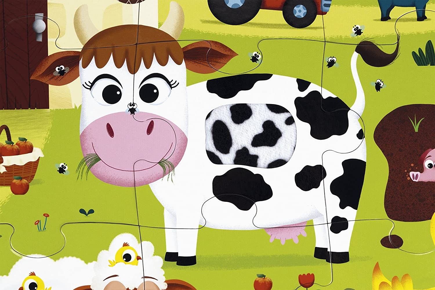 PUZLE TÁCTIL "LOS ANIMALES DE LA GRANJA" 20 PZAS - Janod