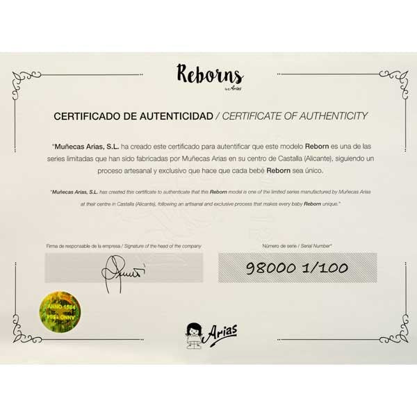 REBORN 40 CM ANNA C/MANTA Y PELUCHE - Arias