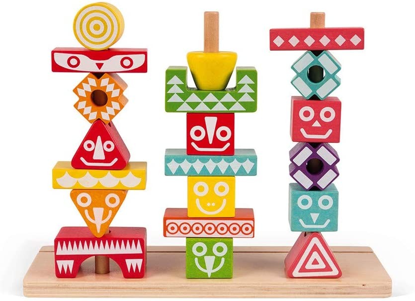 52 PIEZAS PARA APILAR "EDUTOTEM" I WOOD - Janod