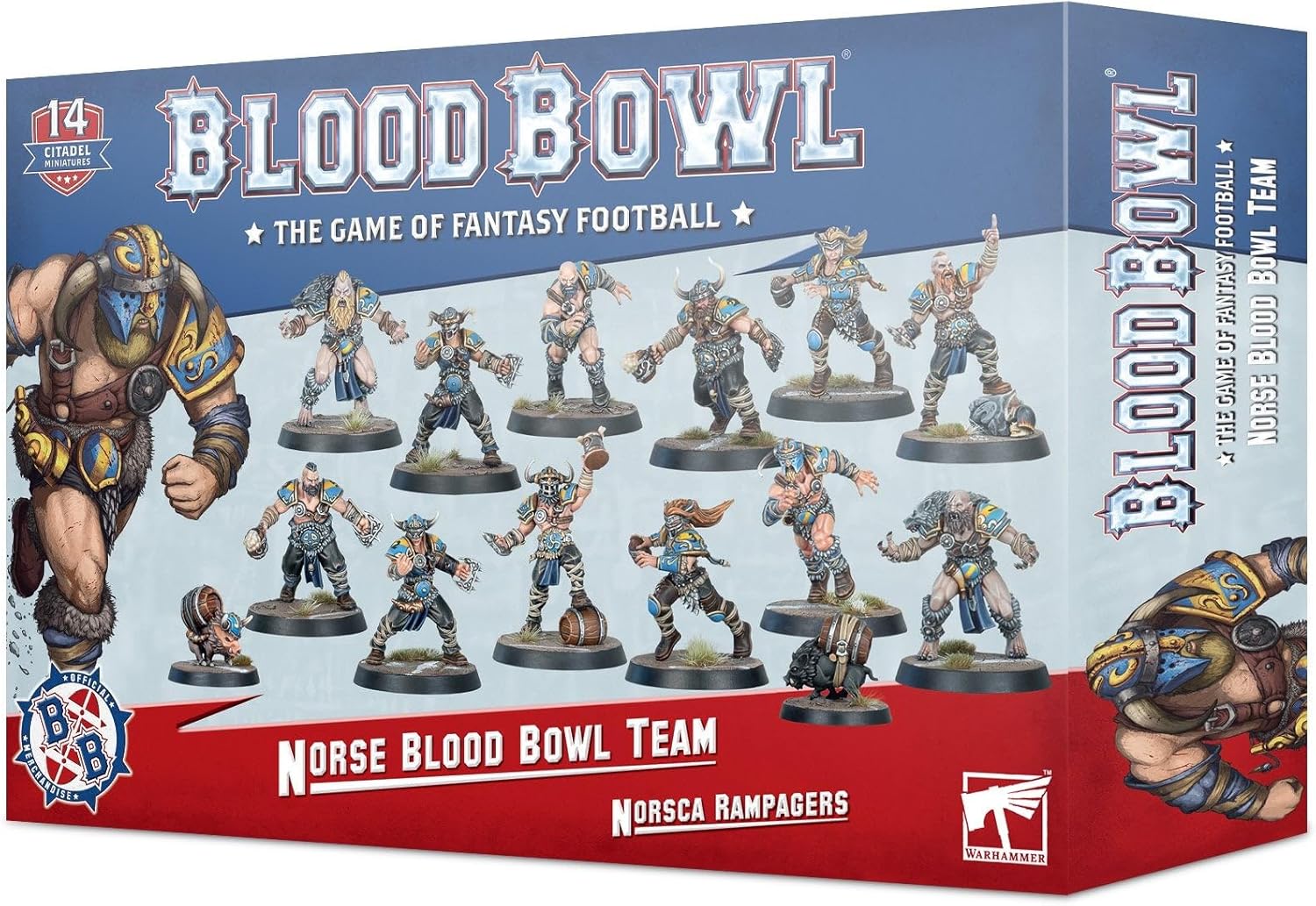 Regalo friki +12 años - Blood Bowl Norsca Rampagers Warhammer, equipo Norse Games Workshop