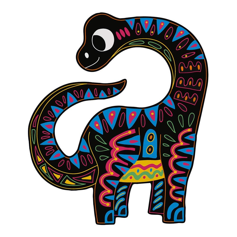 ARTE SCRATCH SILUETAS DE DINOSAURIOS - Janod