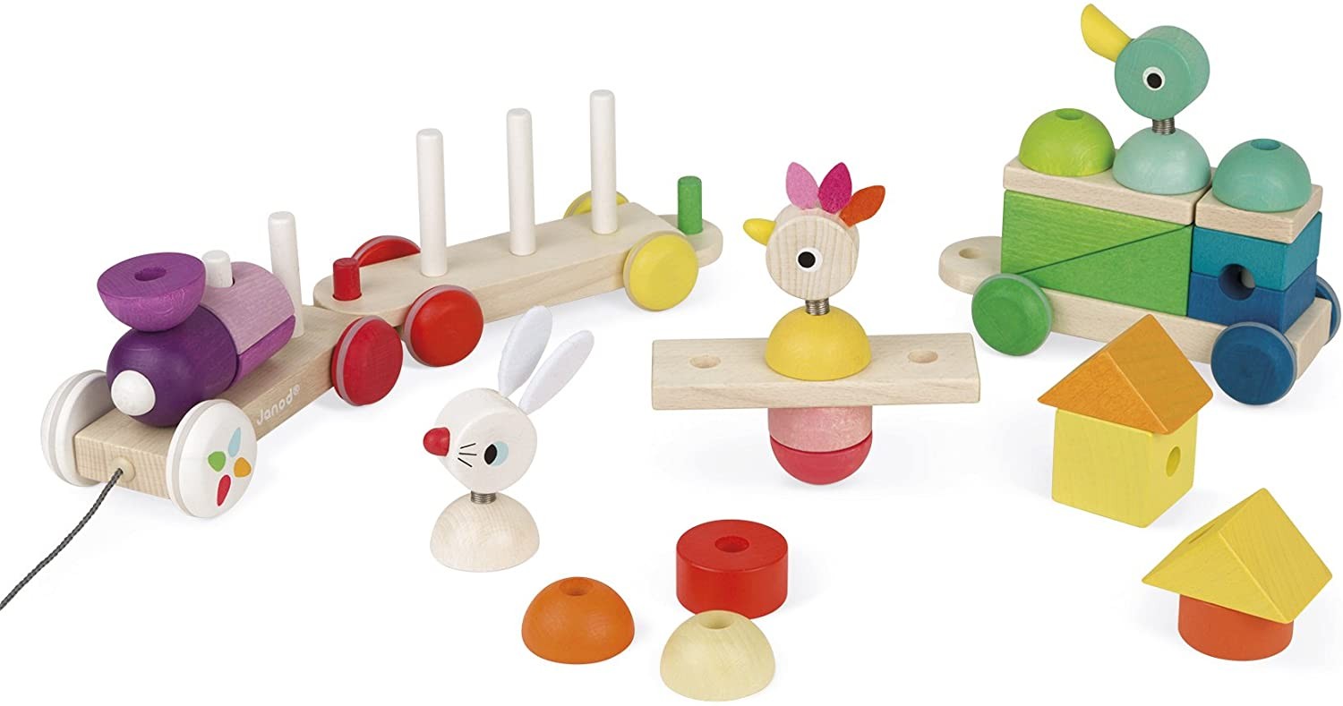 TREN GIGANTE MULTICOLOR ZIGOLOS - Janod