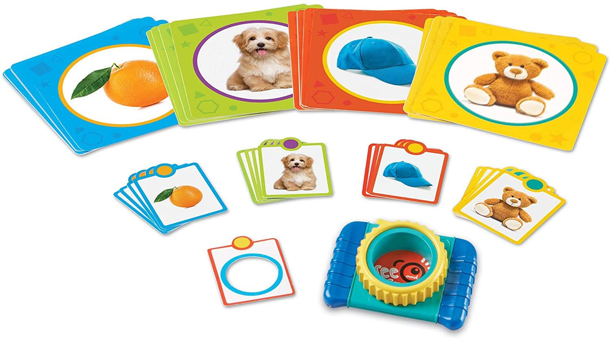 Conjunto completo con 45 tarjetas y cámara del juego See & Snap