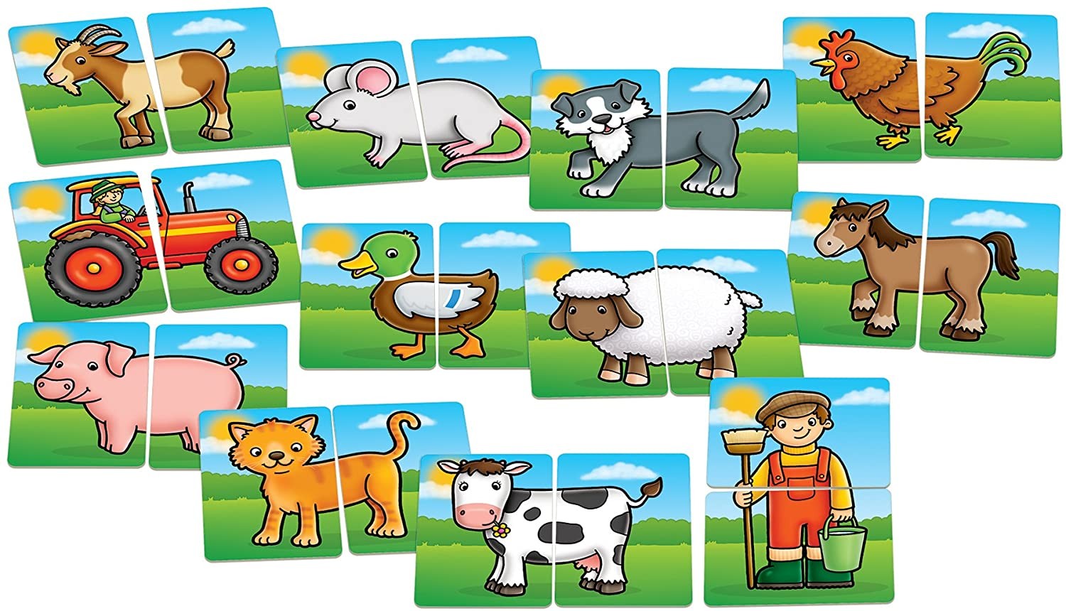 JUEGO MITADES GRANJA - Orchad Toys