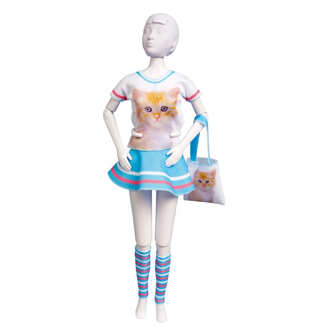 MANUALIDADES CREA TU PROPIA ROPA DISEÑO TINY GATITO - RODATOYS