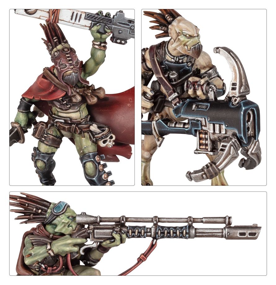 Patrulla de Combate Kroot Warhammer 40K - Vista conjunto 17 miniaturas Imperio T'au