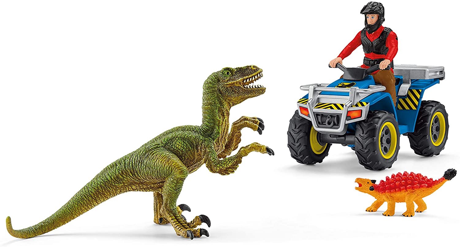 HUIDA EN QUAD DE UN VELOCIRAPTOR