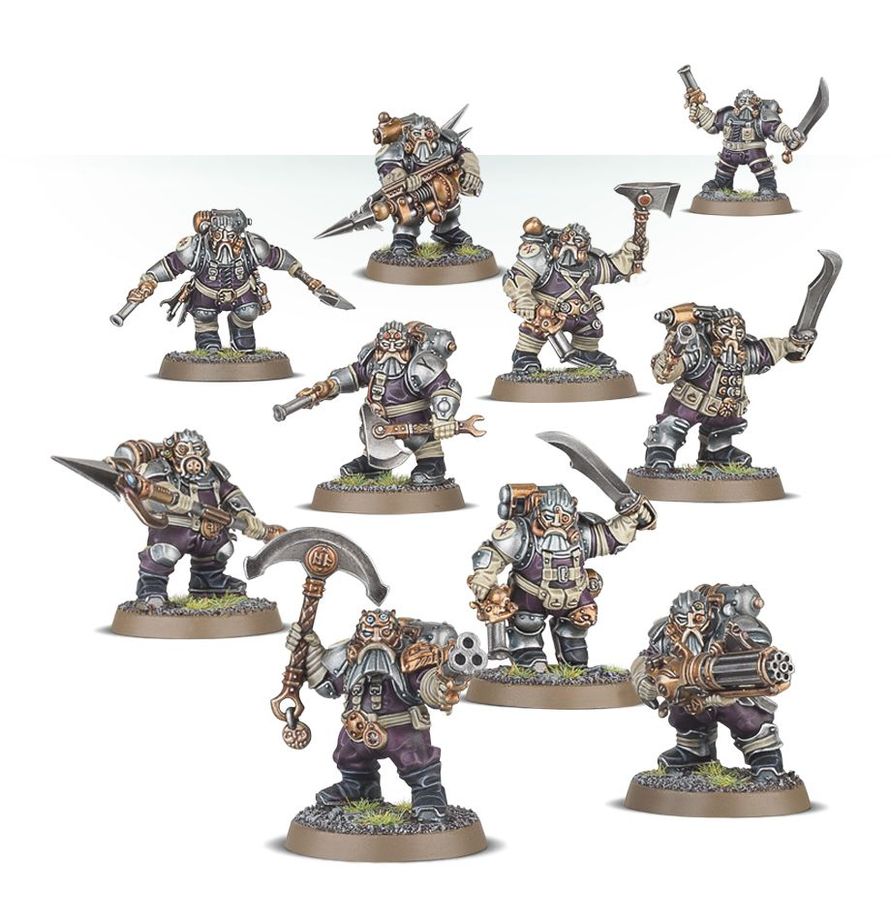  Kharadron Overlords Arkanaut Company - Warhammer Age of Sigmar - Vista frontal del kit