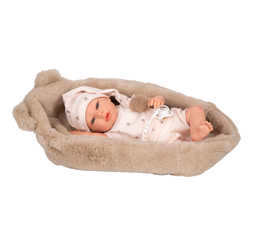Muñeca Reborn 40 cm Lidia Beige con Cuna - Arias 98189