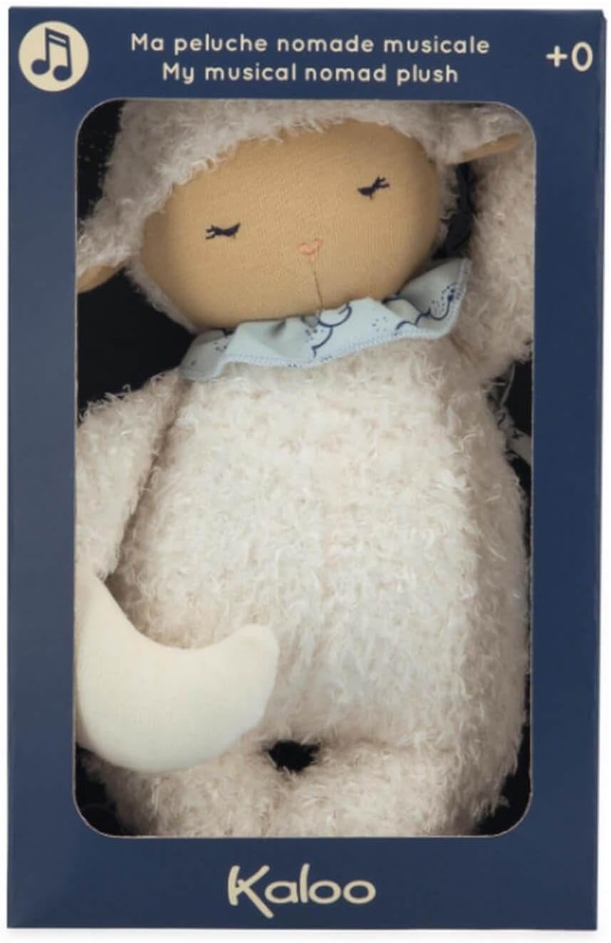 Detalle bordados de estrellas y textura ultra suave del peluche musical Kaloo Doux Sommeil