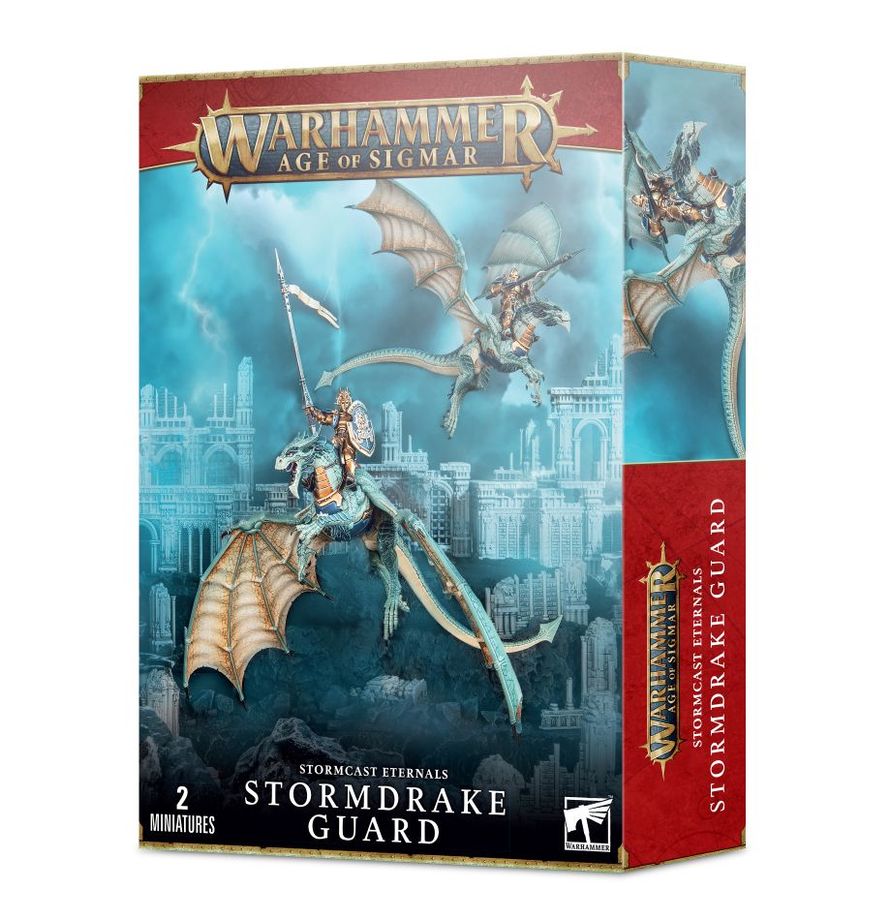 Warhammer Age of Sigmar Caballero Draconis Stormcast Eternals - caja completa 105 piezas de plástico