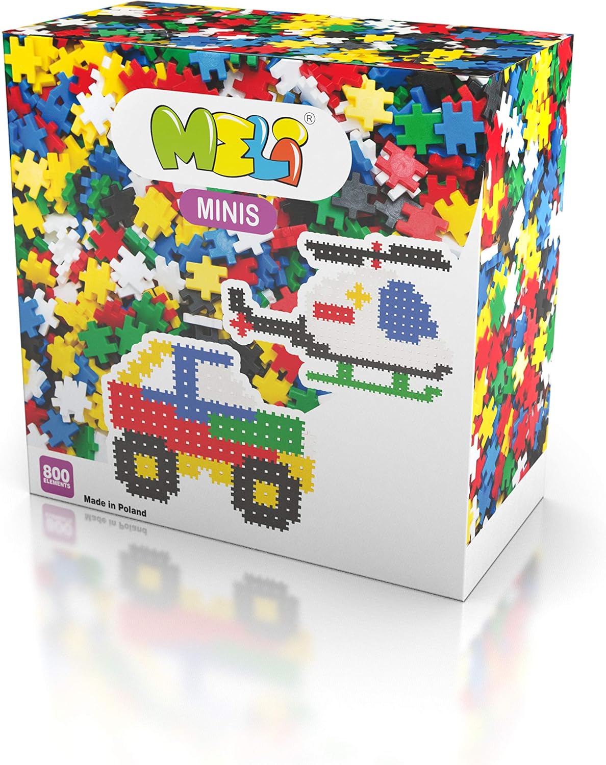 Caja Meli Minis 800 piezas bloques construcción mosaicos 2D niños