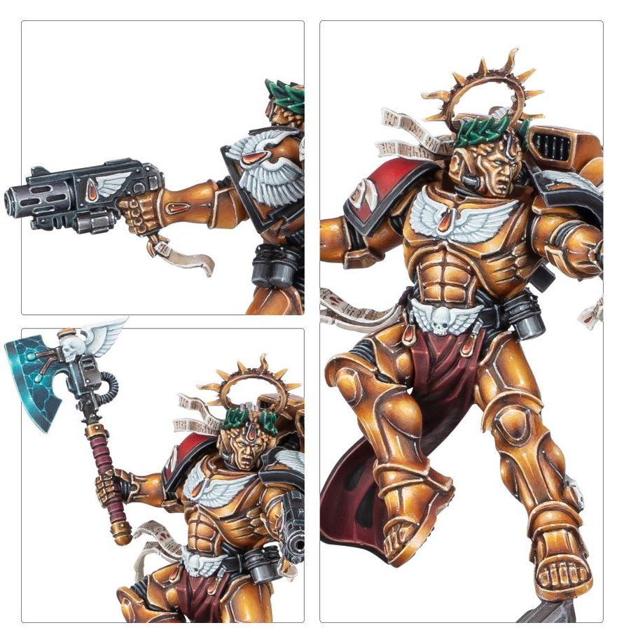 Detalle Máscara de la Muerte Comandante Dante - Yelmo de Sanguinius Warhammer 40K