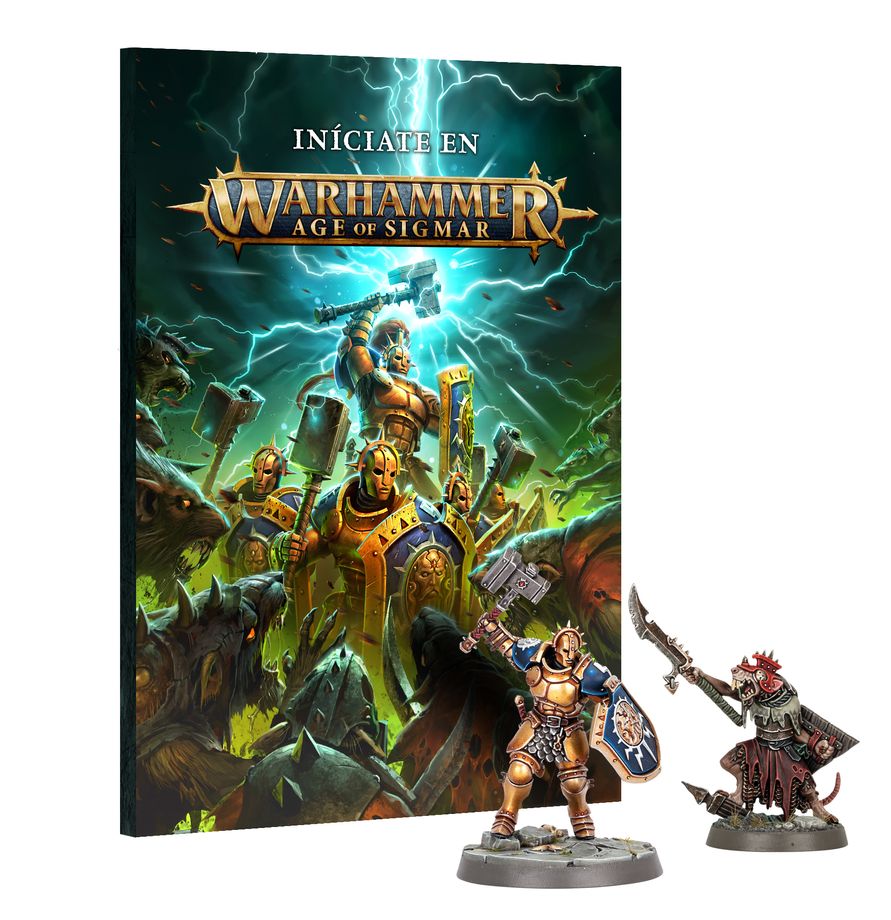 Miniaturas Warhammer Age of Sigmar - Liberador Forjado en la Tormenta y Rata de Clan Skaven