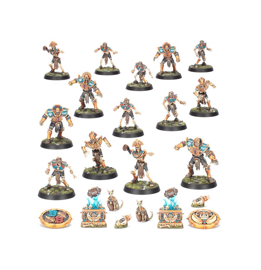 Blood Bowl – Equipo Tomb Kings: 14 miniaturas Nehekhara Nightmares sin pintar