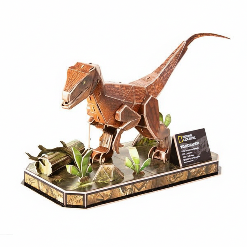 Puzzle 3D velociraptor de national geographic, 63 piezas +8 años 803145