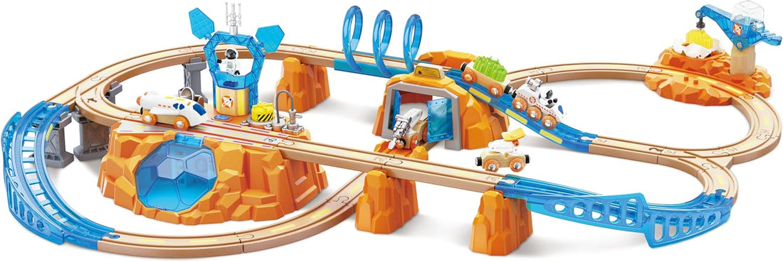 Caja juego de tren espacial Exploraciones en Marte 48 piezas niños 3 años