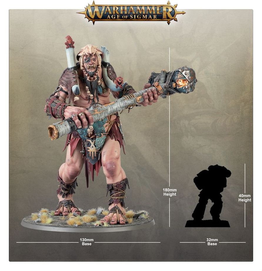 King Brodd Warhammer Age of Sigmar - detalle yelmo de cráneo dracónico y hombreras de colmillos