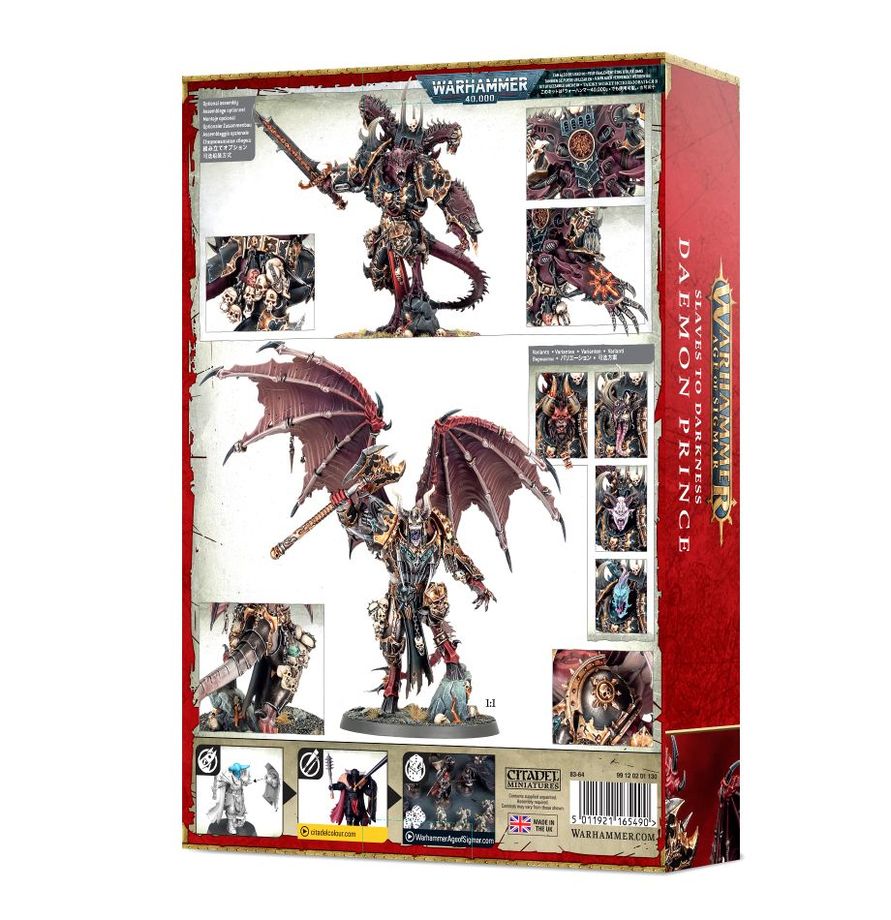 Miniatura Príncipe Daemon Warhammer 40K y Age of Sigmar personalizado con hacha daemónica