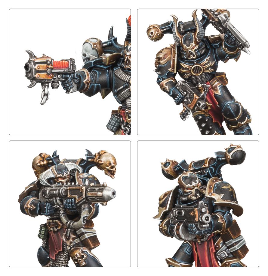 Escuadra Legionarios del Caos Warhammer 40K 172 componentes personalización 