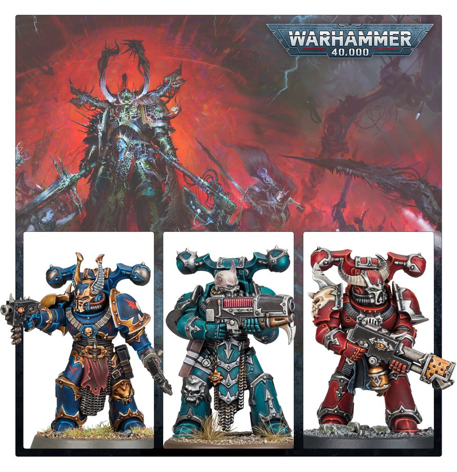 Campeón Aspirante Legionarios del Caos opciones energía Warhammer 40K 