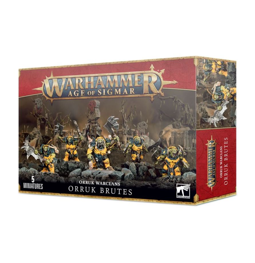 Orruk Warclans Brutes - Warhammer Age of Sigmar - Vista frontal del kit