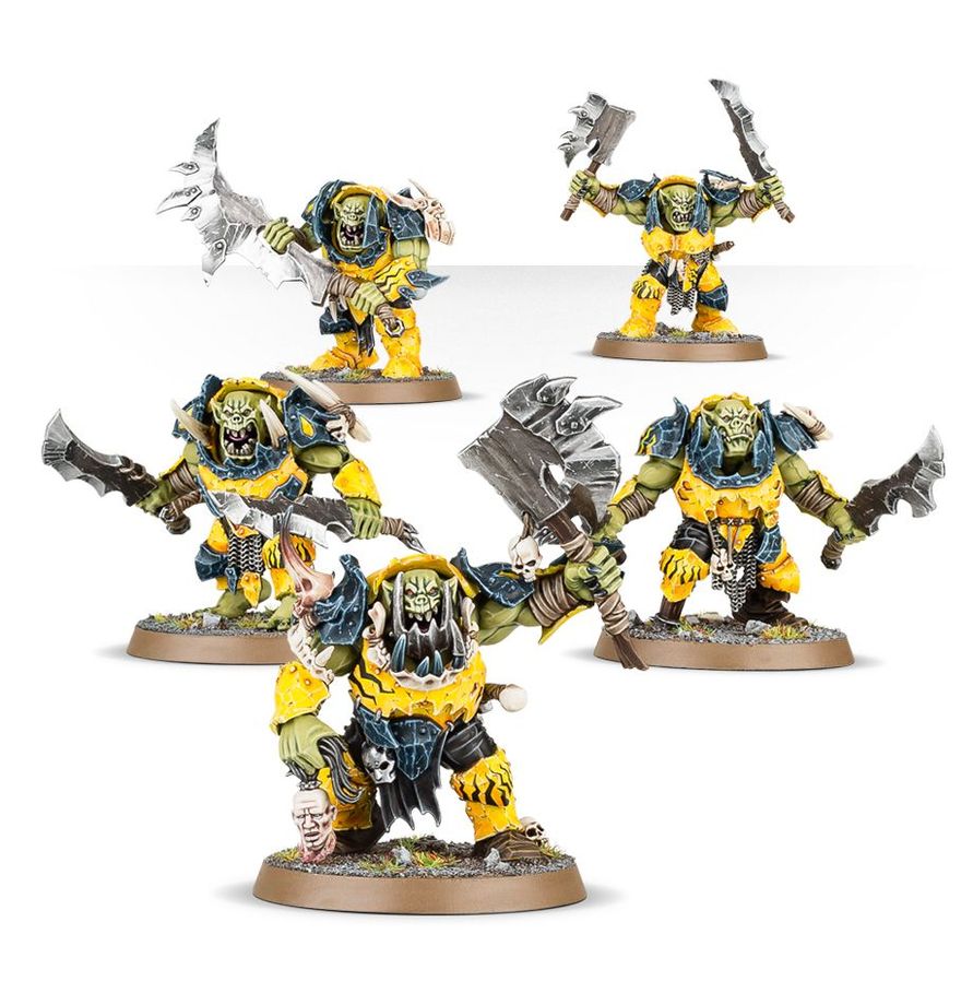 Orruk Warclans Brutes - Warhammer Age of Sigmar - Vista frontal del kit