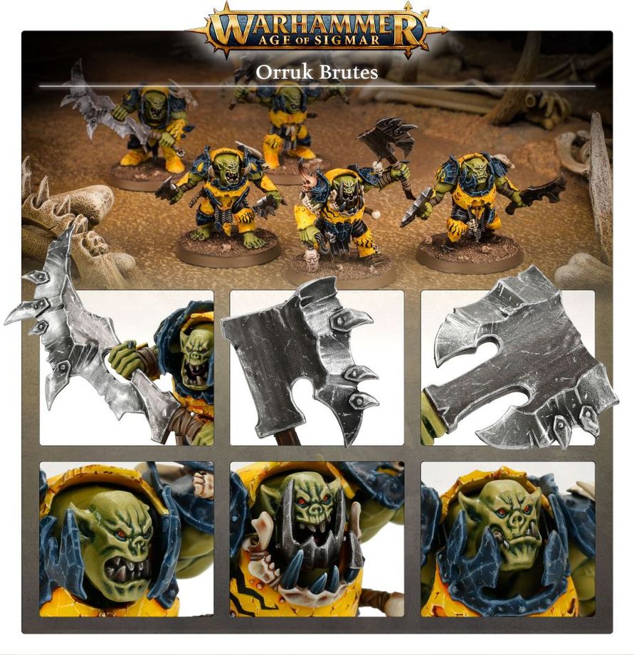 Orruk Brutes Warclans - Detalle trofeos de guerra y armadura pesada
